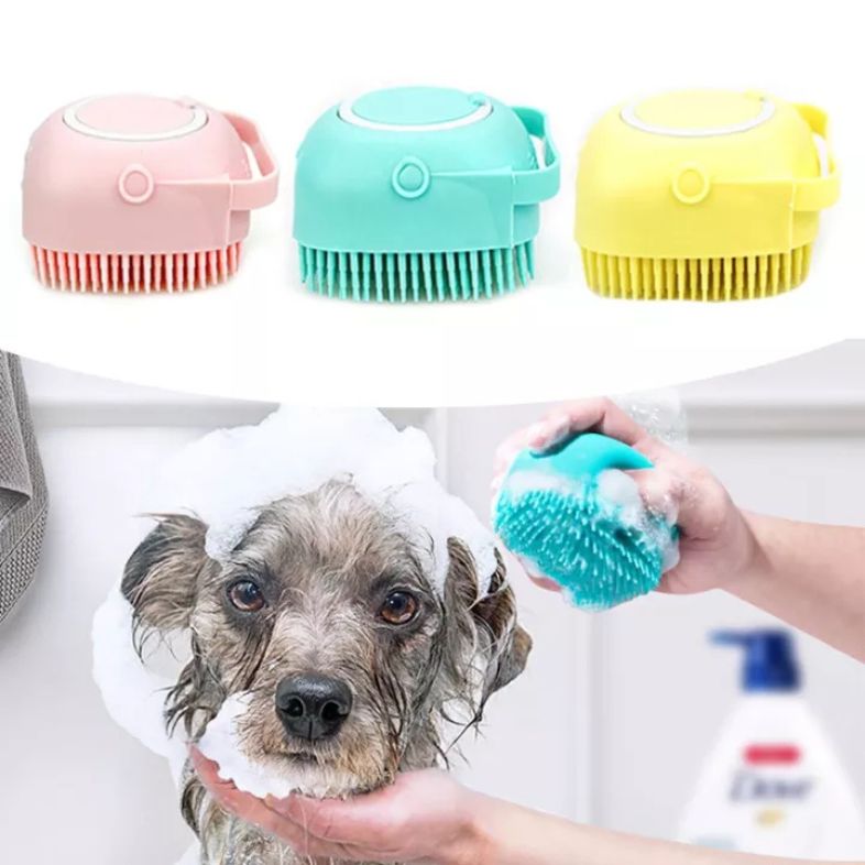 Soft Silicone Pet Cat & Dog Bath Brush Comb