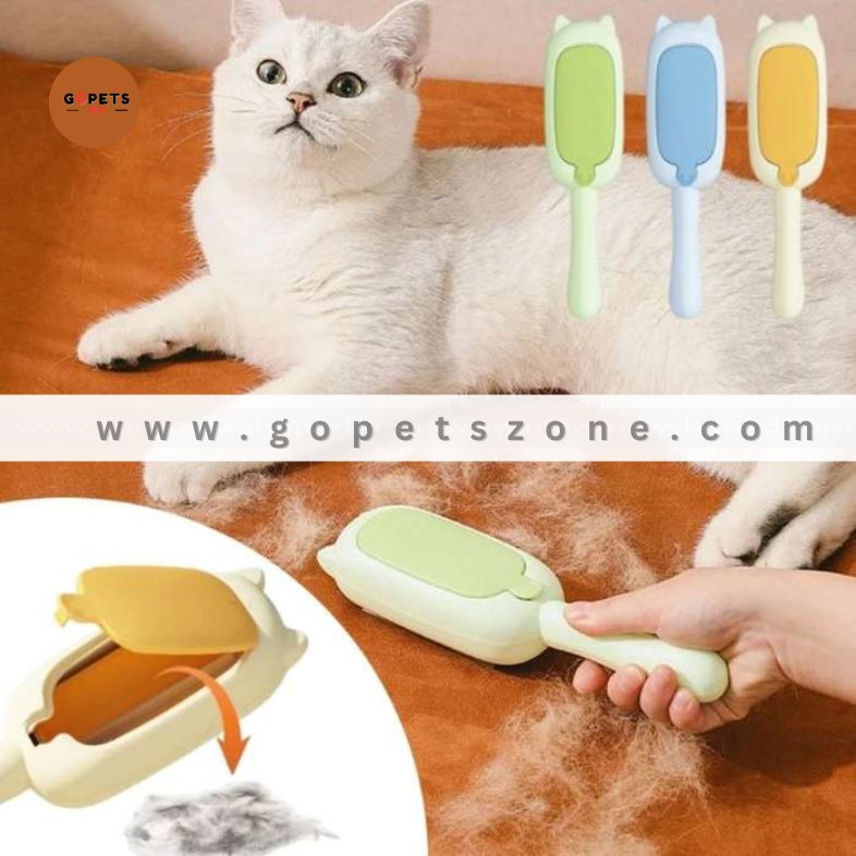 Two Way Push Pull Design Reusable Pet Fur Remover Brush
