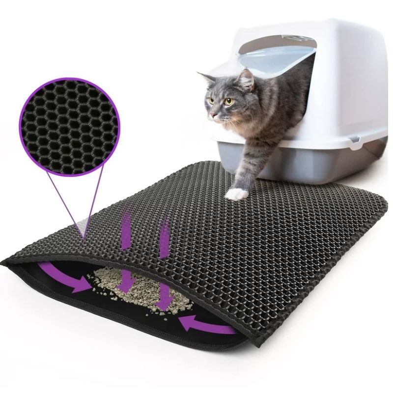 Waterproof Nonslip Double Layer Cat Litter Box Mat