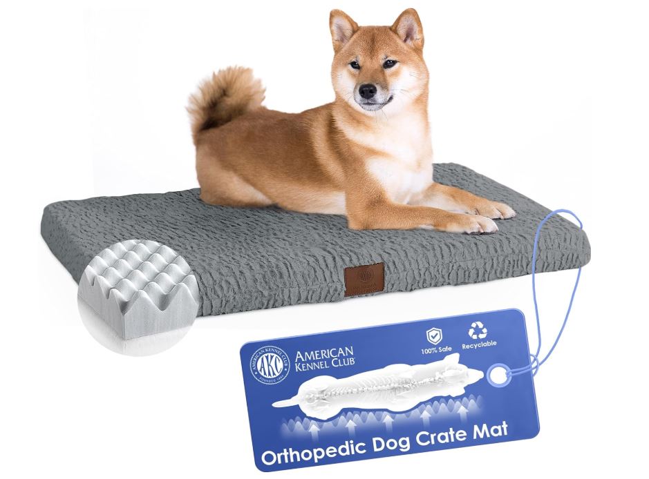 AMERICAN KENNEL CLUB Orthopedic Memory Foam Dog Crate Bed