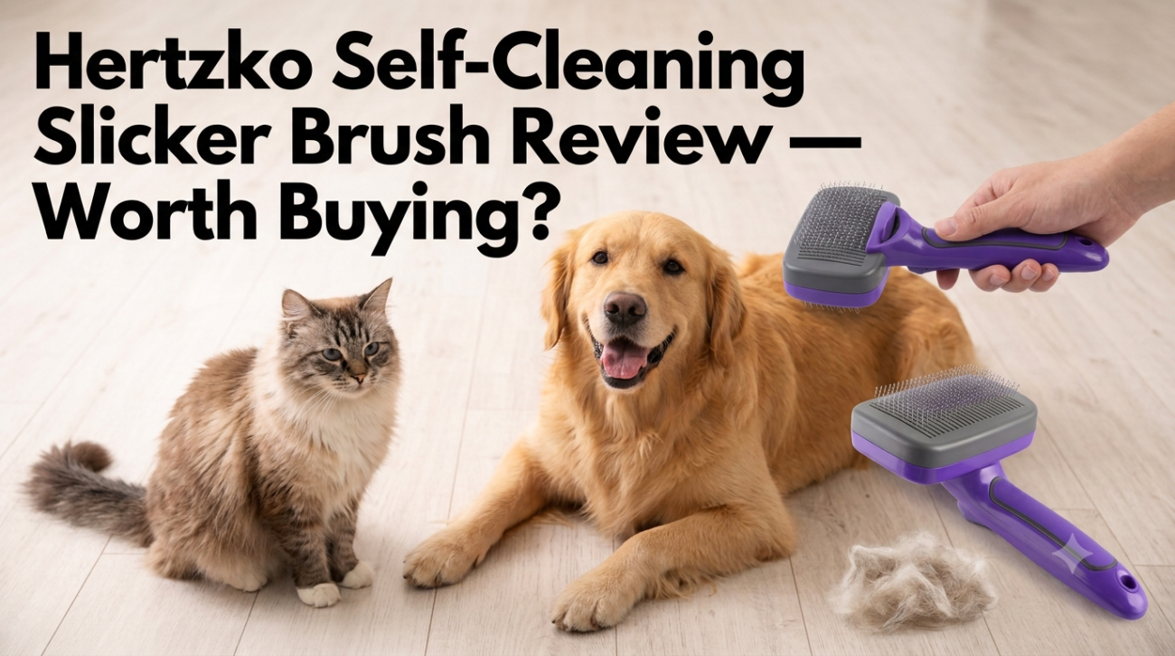 Hertzko Self-Cleaning Slicker Brush Review