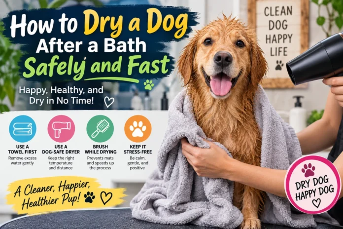 How to Dry a Dog After a Bath